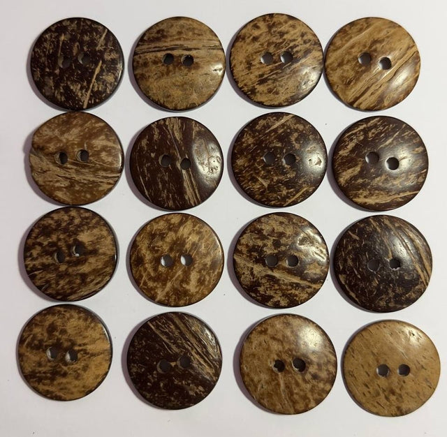 Natural Coconut Shell Buttons - Kahanne Fabrics