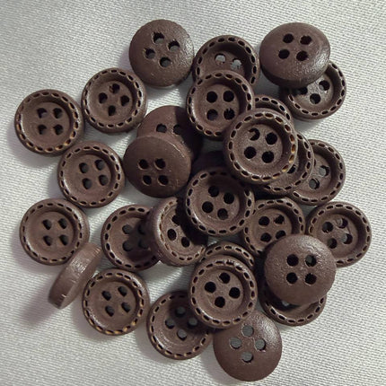 Wooden Buttons 4 - Hole 16L / 10mm 