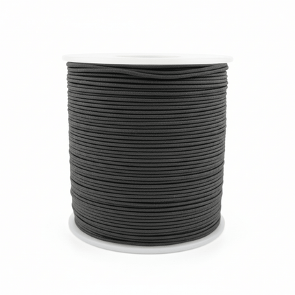 Elastic Round Cord – Black | Multiple Sizes for Sewing, Crafts & Mask Making - KAHANNE fabrics