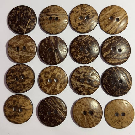 Natural Coconut Shell Buttons – 2 Hole Sewing Buttons - Kahanne Fabrics