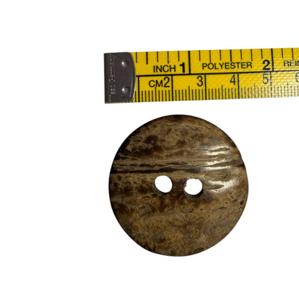 Natural Coconut Shell Buttons – 2 Hole Sewing Buttons - Kahanne Fabrics