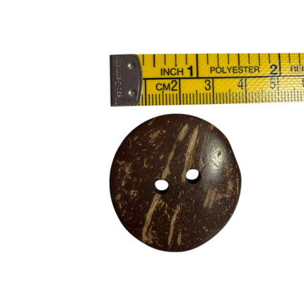 Natural Coconut Shell Buttons – 2 Hole Sewing Buttons - Kahanne Fabrics