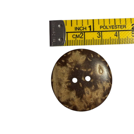 Natural Coconut Shell Buttons – 2 Hole Sewing Buttons - Kahanne Fabrics