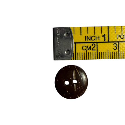 Natural Coconut Shell Buttons – 2 Hole Sewing Buttons - Kahanne Fabrics