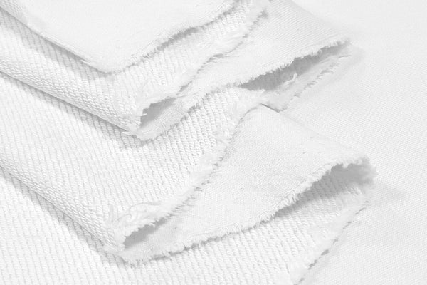 Cotton 3 - End French Terry white color - Buy online at KAHANNE Fabrics