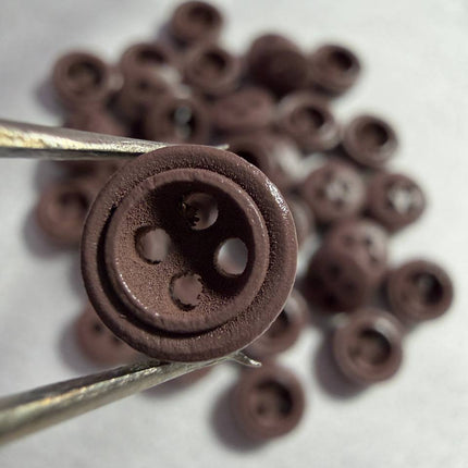 Mini Colored Wooden Buttons 4 - Hole 17L / 9mm 