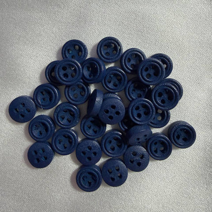 Mini Colored Wooden Buttons 4 - Hole 17L / 9mm 