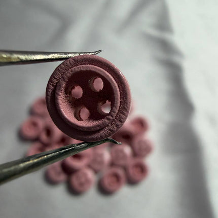 Mini Colored Wooden Buttons 4 - Hole 17L / 9mm 