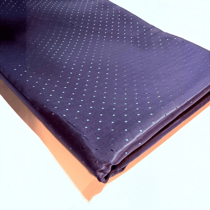 Dark Purple color blue Dots Jacquard Lining Fabric – Poly-Viscose Satin - Kahanne Fabrics