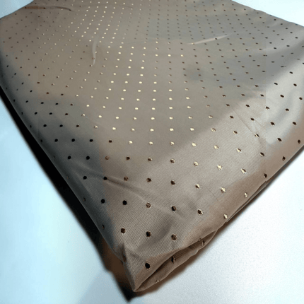 Champagne Dot Jacquard Lining Fabric – Poly-Viscose Satin - Kahanne Fabrics