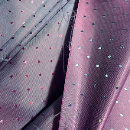 Mauve color Dot Jacquard Lining Fabric – Poly-Viscose Satin - Kahanne Fabrics