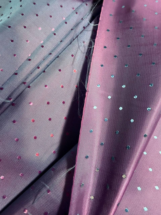 Mauve color Dot Jacquard Lining Fabric – Poly-Viscose Satin - Kahanne Fabrics