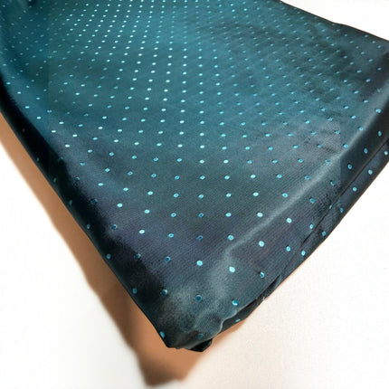 Teal color Dot Jacquard Lining Fabric – Poly-Viscose Satin - Kahanne Fabrics