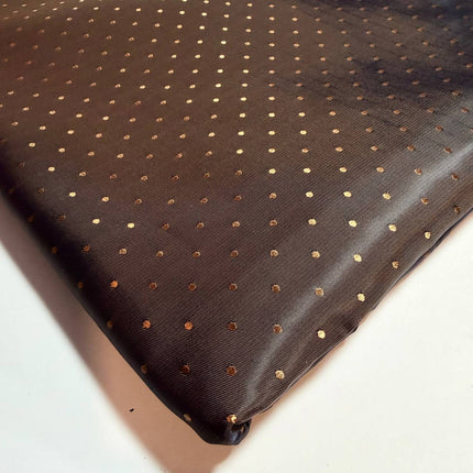 Taupe color Dot Jacquard Lining Fabric – Poly-Viscose Satin - Kahanne Fabrics