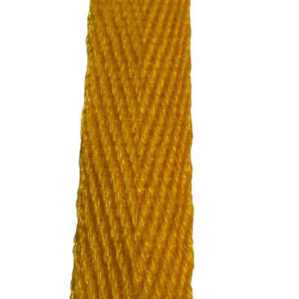 3/8 Inch Cotton Twill Tape Ribbon, yellow color - Kahanne Fabrics