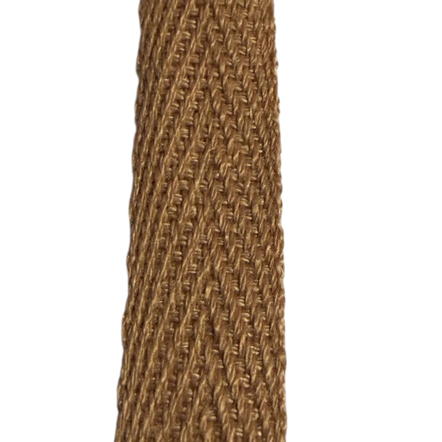 3/8 Inch Cotton Twill Tape Ribbon, camel color
