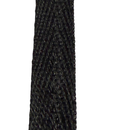 3/8 Inch Cotton Twill Tape Ribbon, black color - Kahanne Fabrics