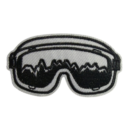 Iron - On Embroidered Appliqué – Ski Goggles Mountain Patch - Kahanne Fabrics