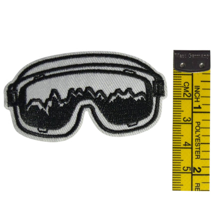 Iron - On Embroidered Appliqué – Ski Goggles Mountain Patch - Kahanne Fabrics