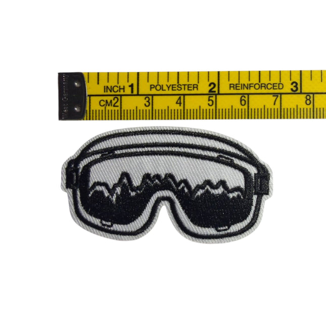 Iron - On Embroidered Appliqué – Ski Goggles Mountain Patch - Kahanne Fabrics
