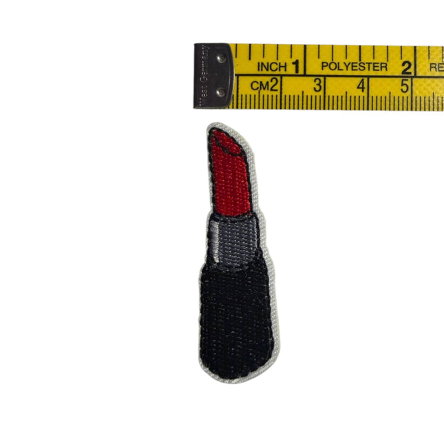 Iron - On Embroidered Appliqué – Red Lipstick Patch - Kahanne Fabrics