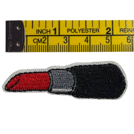 Iron - On Embroidered Appliqué – Red Lipstick Patch - Kahanne Fabrics