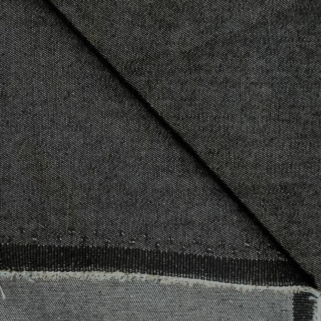 6oz Cotton Denim Fabric - Black - Kahanne Fabrics