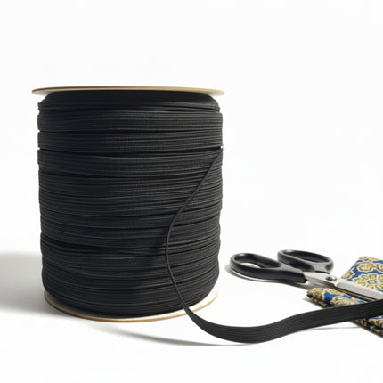 Braided Elastic 3–10mm (4–12 Core) – Black Sewing Elastic - Decobay fabrics