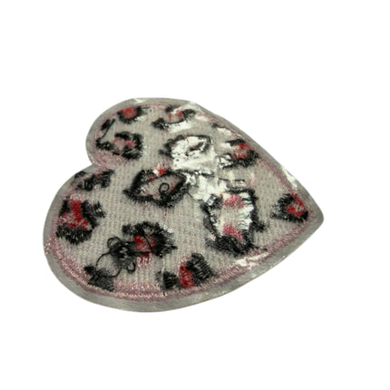 Red Heart Iron - On Embroidered Appliqué Patch, Design 10 - Kahanne Fabrics