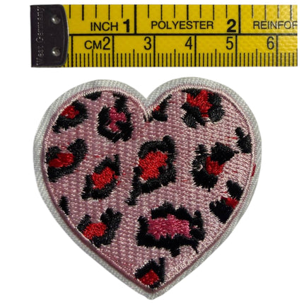 Red Heart Iron - On Embroidered Appliqué Patch, Design 10 - Kahanne Fabrics