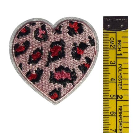 Red Heart Iron - On Embroidered Appliqué Patch, Design 10 - Kahanne Fabrics