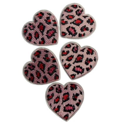 Red Heart Iron - On Embroidered Appliqué Patch, Design 10 - Kahanne Fabrics