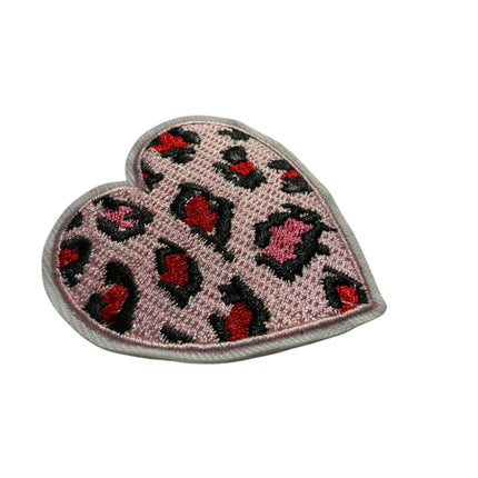 Red Heart Iron - On Embroidered Appliqué Patch, Design 10 - Kahanne Fabrics