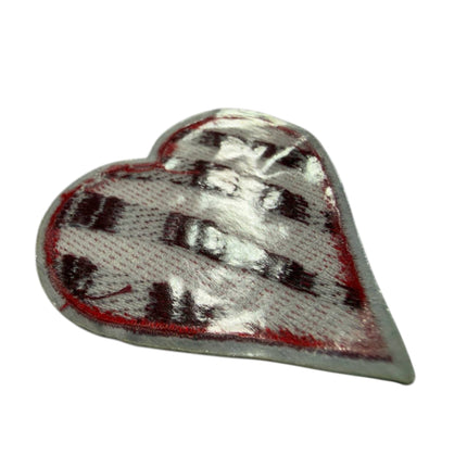Red Heart Iron - On Embroidered Appliqué Patch, Design 15 - Kahanne Fabrics