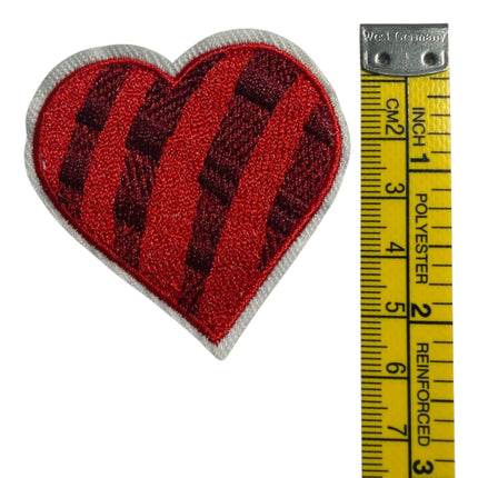 Red Heart Iron - On Embroidered Appliqué Patch, Design 15 - Kahanne Fabrics