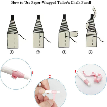 Black Paper - Wrapped Tailor’s Chalk Pencil – Fabric Marking Tool - KAHANNE fabrics