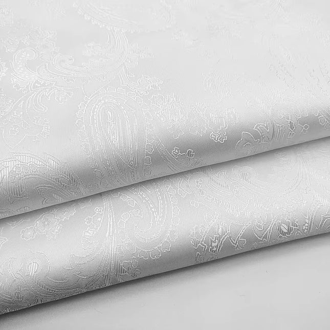 Jacquard Viscose & Polyester Lining Fabric, white color A1 