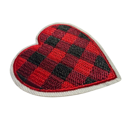 Red Heart Iron - On Embroidered Appliqué Patch, Design 5 - Kahanne Fabrics