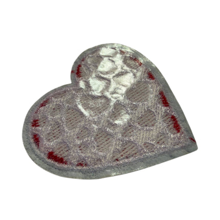 Red Heart Iron - On Embroidered Appliqué Patch, Design 6 - Kahanne Fabrics