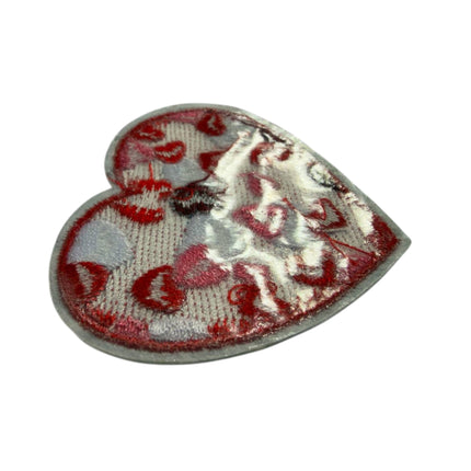 Red Heart Iron - On Embroidered Appliqué Patch, Design 9 - Kahanne Fabrics