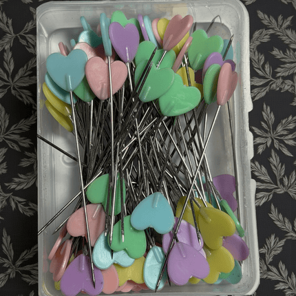 100Pcs Heart Head Pins Set - Kahanne Fabrics