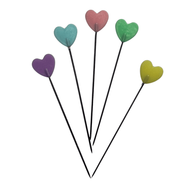 100Pcs Heart Head Pins Set - Kahanne Fabrics