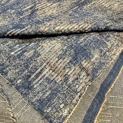 Sequin Denim Fabric - Kahanne Fabrics