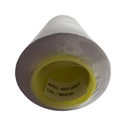 Polyester Sewing Thread 40/2 –  5000 Yards white color (All - Purpose Thread) - KAHANNE fabrics