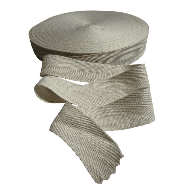Cotton Twill Tape – 1" (25 mm), Natural - KAHANNE fabrics