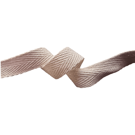 Cotton Twill Tape – 3/8" (10 mm), Natural KAHANNE Fabrics