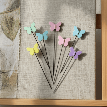 100Pcs Butterfly Head Pins Set - Kahanne Fabrics