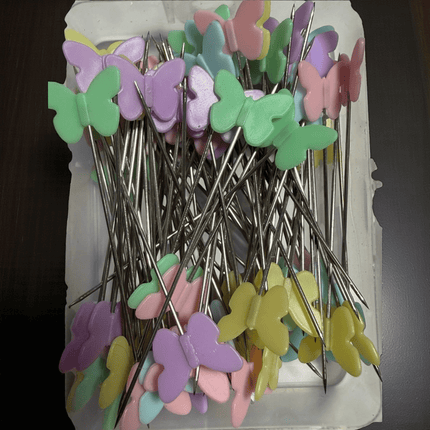 100Pcs Butterfly Head Pins Set - Kahanne Fabrics