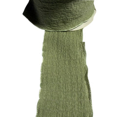 Crinkle Chiffon Ribbon with Ruffled Edges Mint color - Kahanne Fabrics