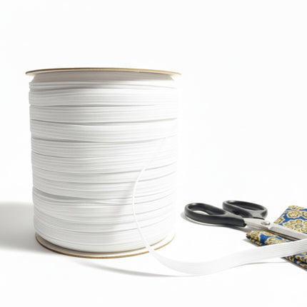 Braided Elastic 3–10mm (4–12 Core) – White Sewing Elastic - Decobay fabrics
